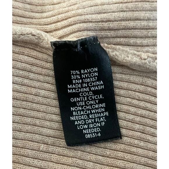 Worthington Women’s XL Pink Peach Sweater Ribbed Knit Long Sleeve Button Cuffs - Picture 7 of 11